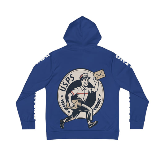 Postal Pride Pullover Hoodie with Vintage Mailman Graphic