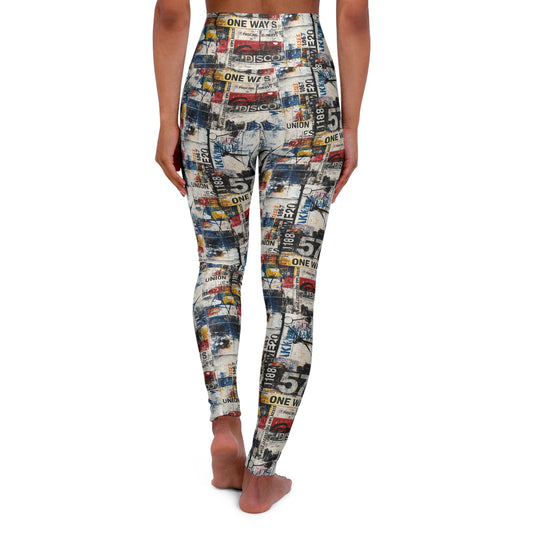 High Waist Urban Collage Leggings