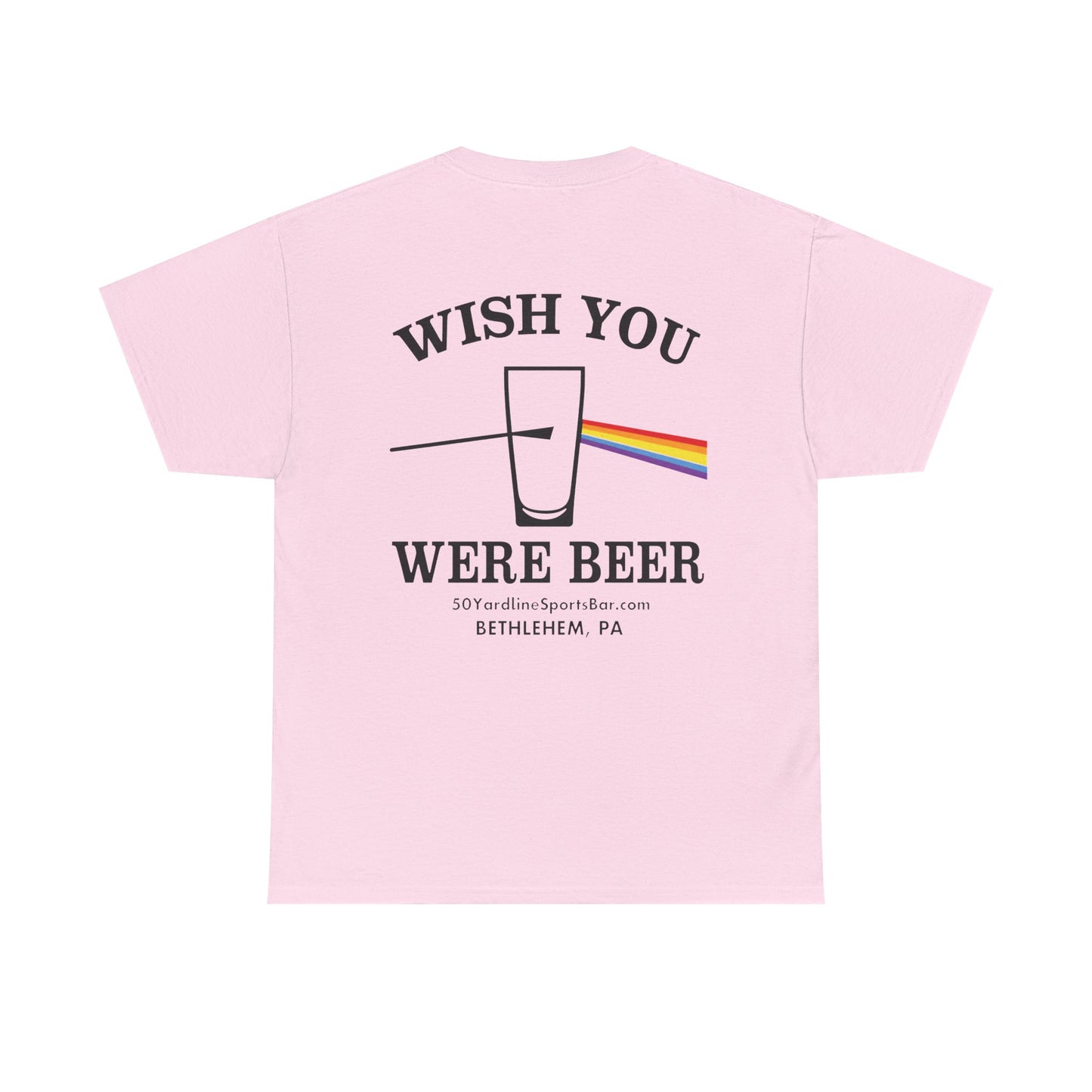 Wish You Were Beer 50 Yard Line Sports Bar T Shirt