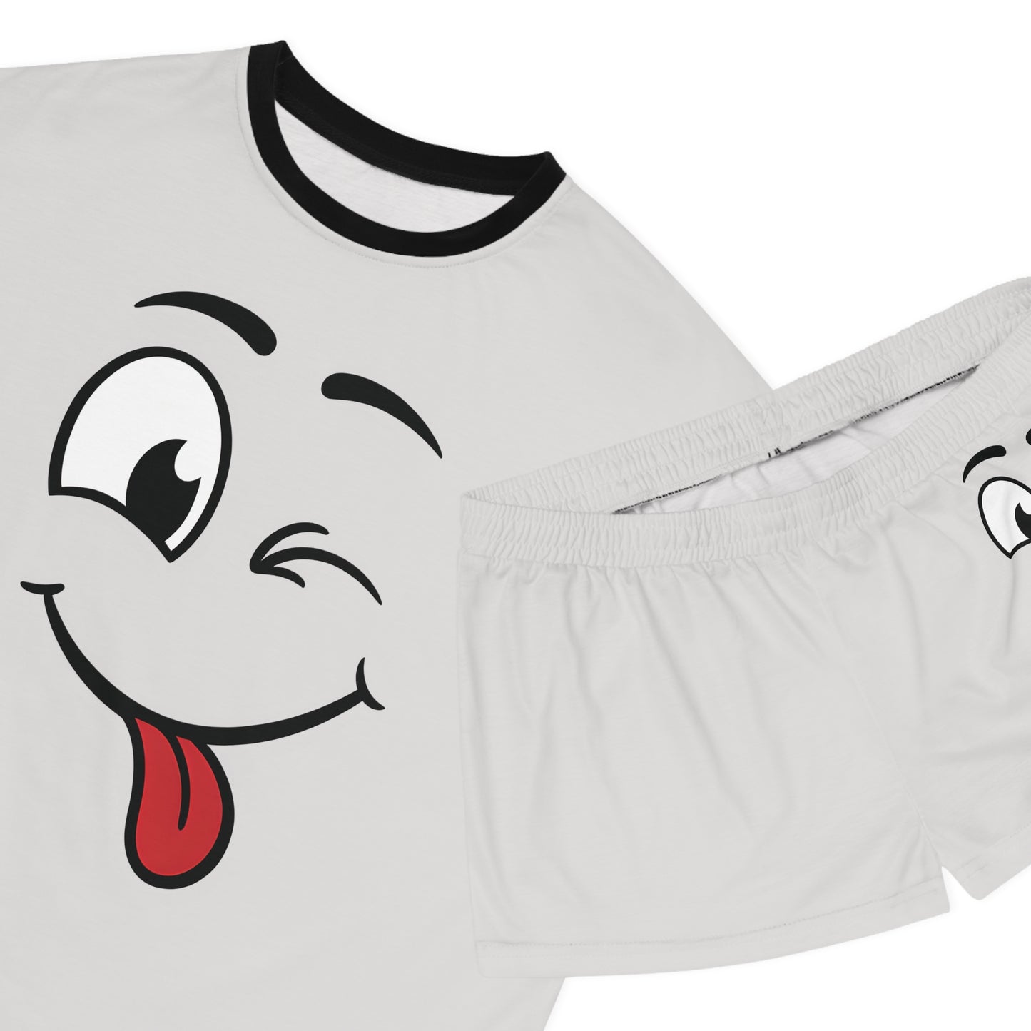Wink Face Women's Pajama Short Set