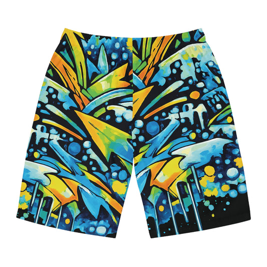 Black Ocean Graffiti Board Shorts