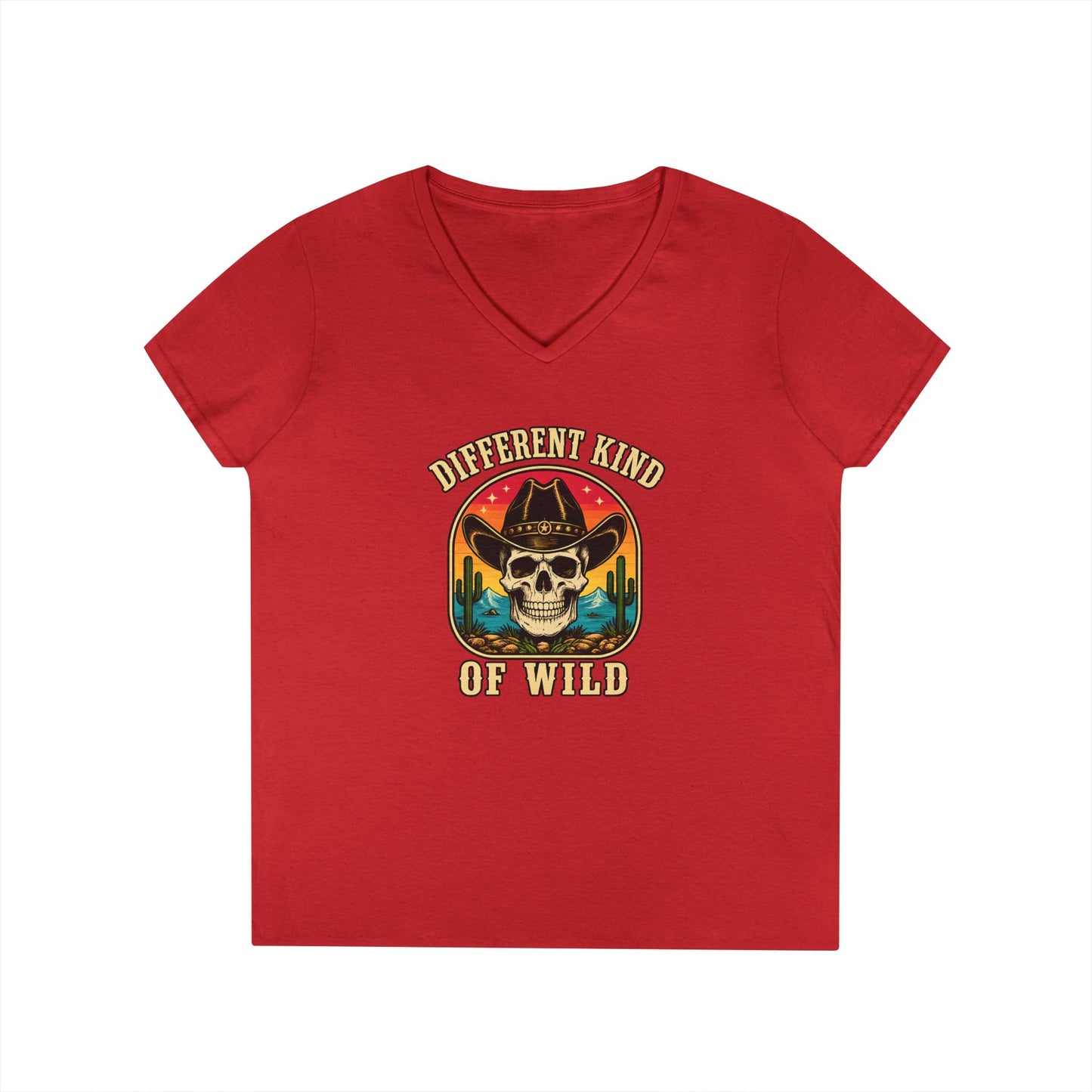 Ladies' V-Neck T-Shirt 'Different Kind of Wild'