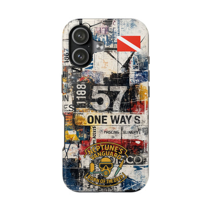 Grunge Street Collage Tough Phone Case