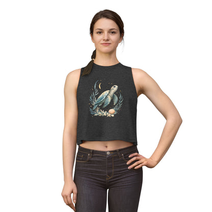 Sea Turtle Floral Crop Top