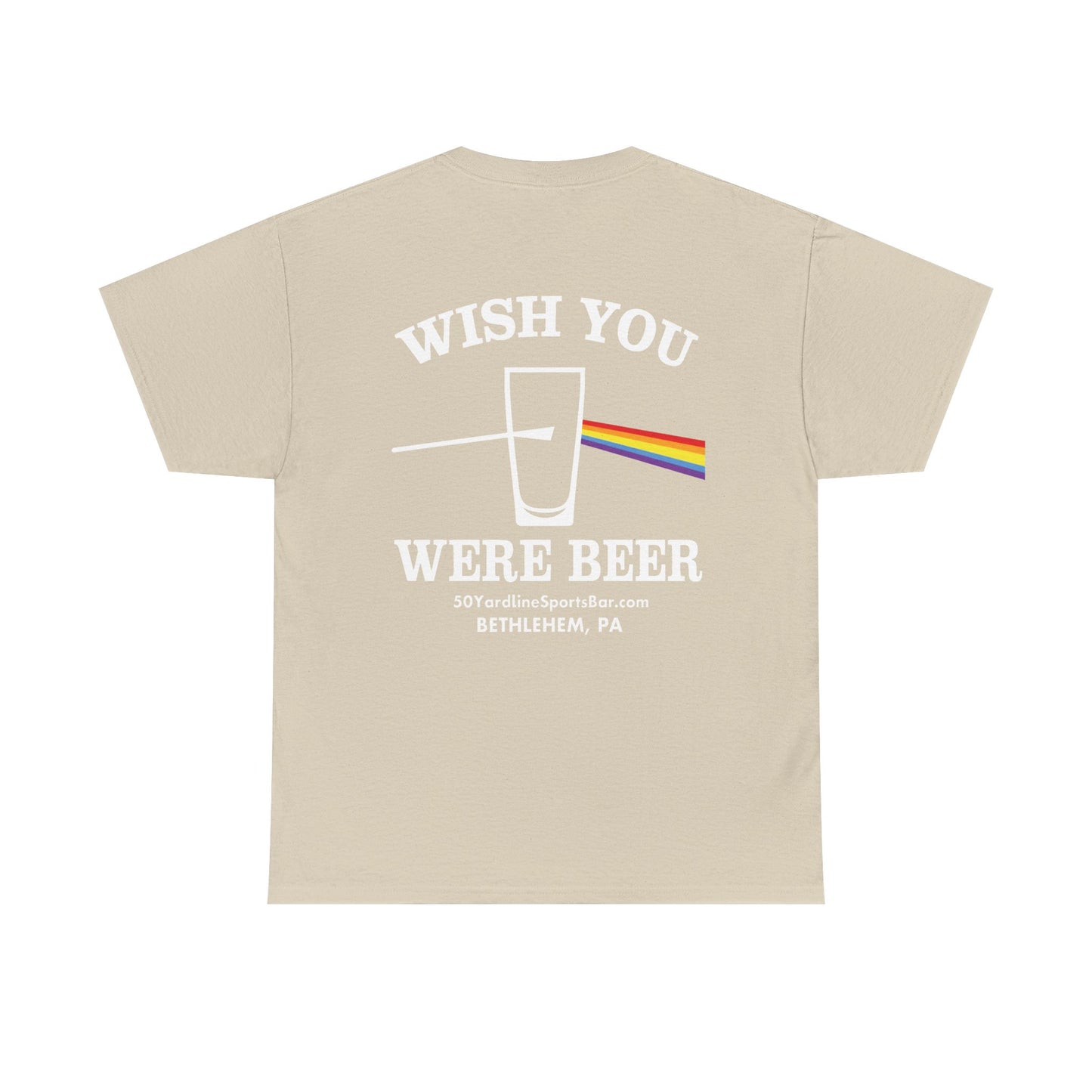Wish You Were Beer 50 Yard Line Sports Bar T Shirt