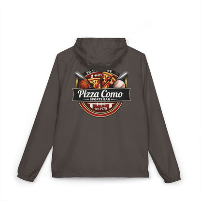 Pizza Como Sports Bar Lightweight Water Resistant Windbreaker