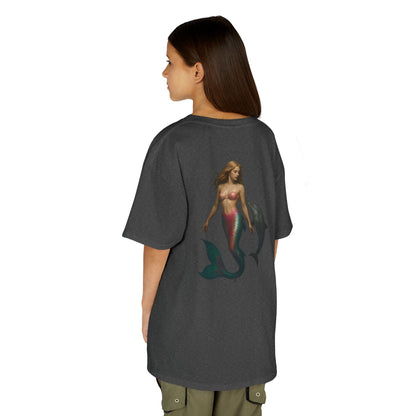 Youth Mermaid Tee with Dolphin Graphic