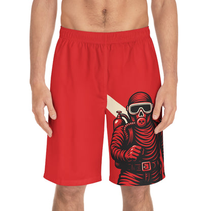 Dive Flag Guardian Shorts Red Graphic Swimwear