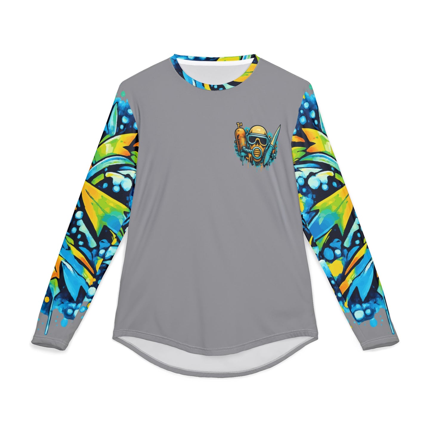 Gray Ocean Graffiti UV Long Sleeve