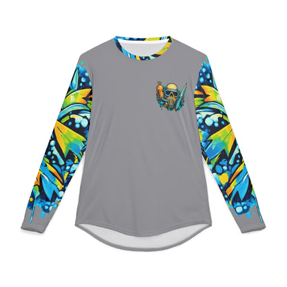 Gray Ocean Graffiti UV Long Sleeve