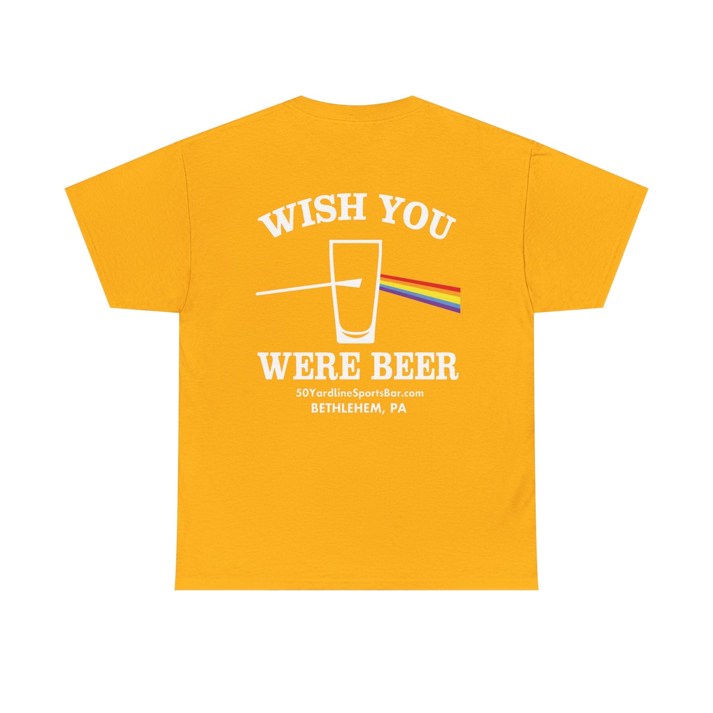 Wish You Were Beer 50 Yard Line Sports Bar T Shirt