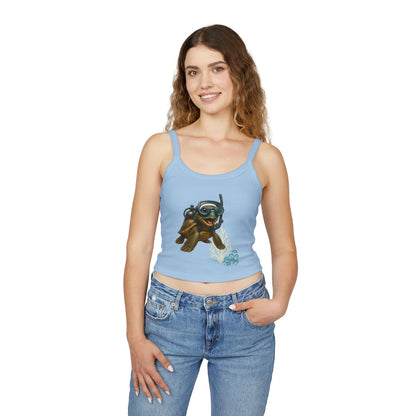 Scuba Turtle Spaghetti Strap Tank