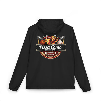 Pizza Como Sports Bar Lightweight Water Resistant Windbreaker