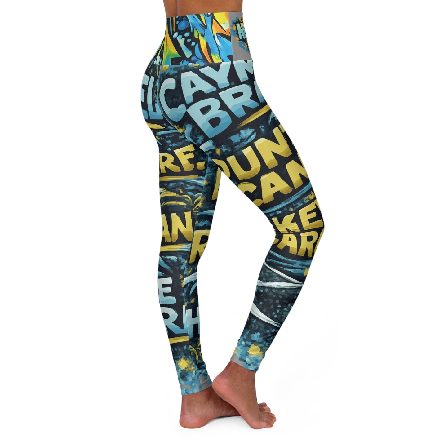 Ocean Graffiti High Waist Leggings