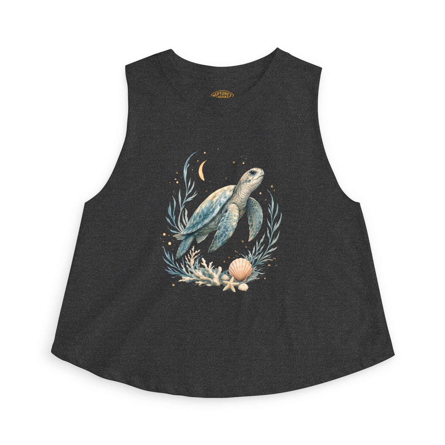 Sea Turtle Floral Crop Top