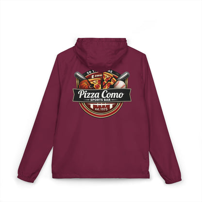 Pizza Como Sports Bar Lightweight Water Resistant Windbreaker