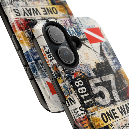 Grunge Street Collage Tough Phone Case