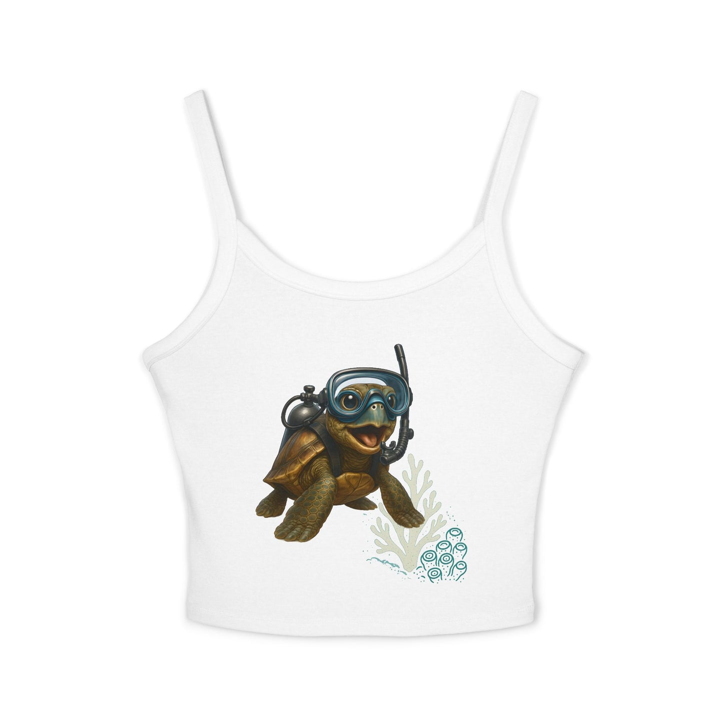 Scuba Turtle Spaghetti Strap Tank