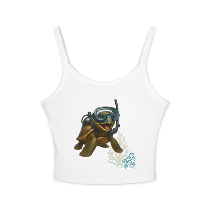 Scuba Turtle Spaghetti Strap Tank
