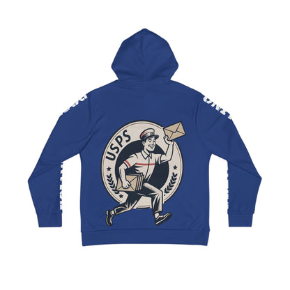 Postal Pride Pullover Hoodie with Vintage Mailman Graphic