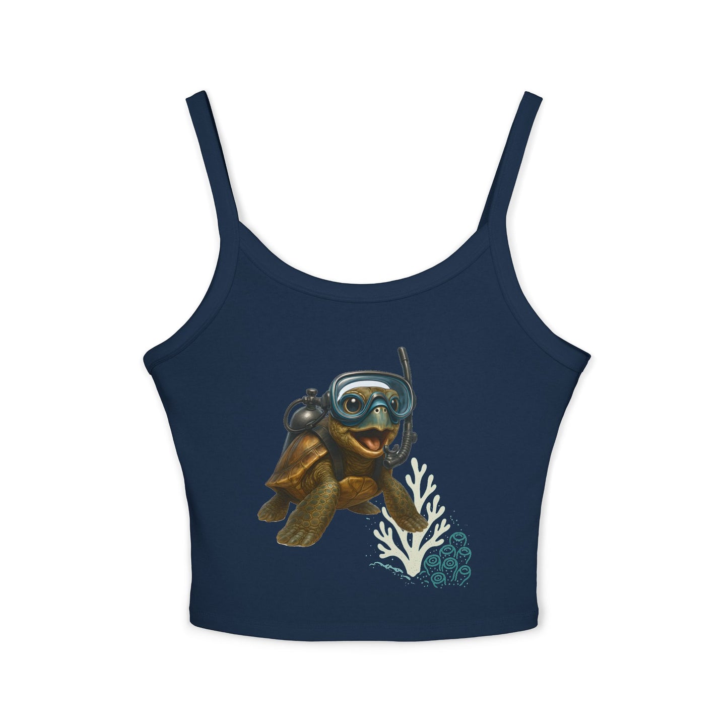 Scuba Turtle Spaghetti Strap Tank