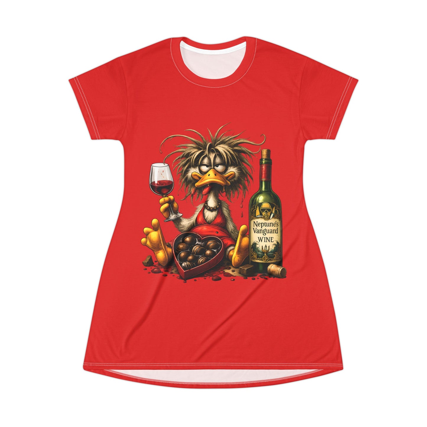 Wine Chocolate and One Tired Duck Women’s Nightgown