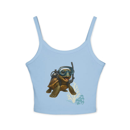 Scuba Turtle Spaghetti Strap Tank
