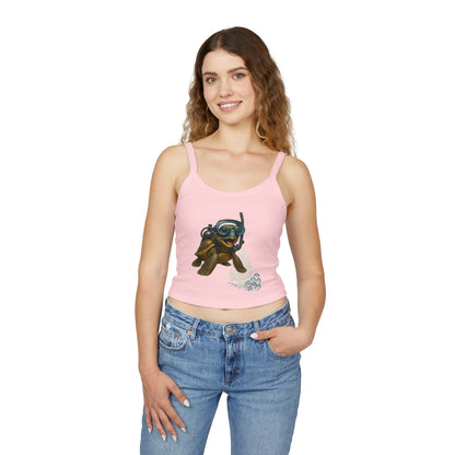 Scuba Turtle Spaghetti Strap Tank