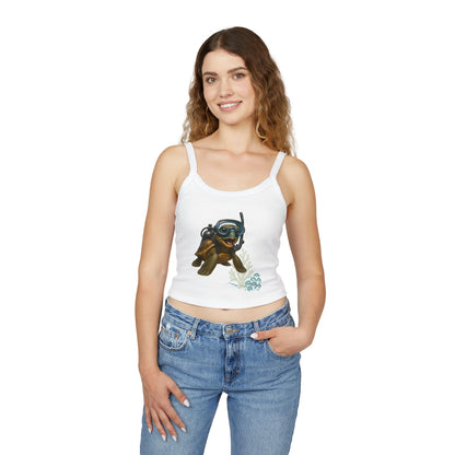 Scuba Turtle Spaghetti Strap Tank