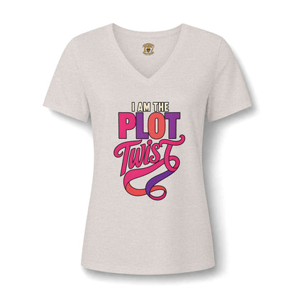 I Am the Plot Twist Women's V Neck T Shirt