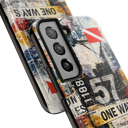 Grunge Street Collage Tough Phone Case