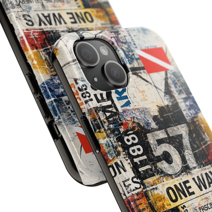 Grunge Street Collage Tough Phone Case