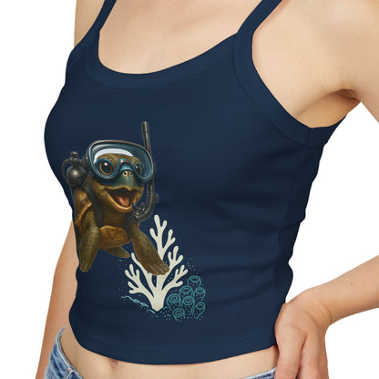 Scuba Turtle Spaghetti Strap Tank