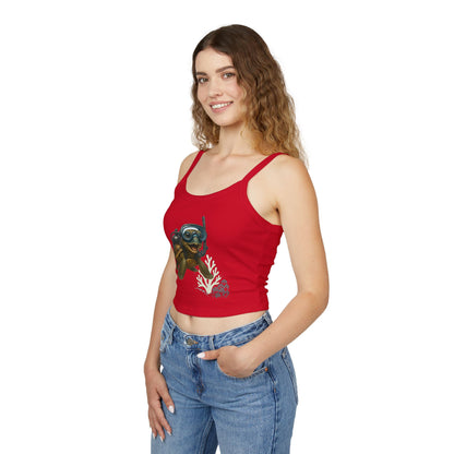Scuba Turtle Spaghetti Strap Tank