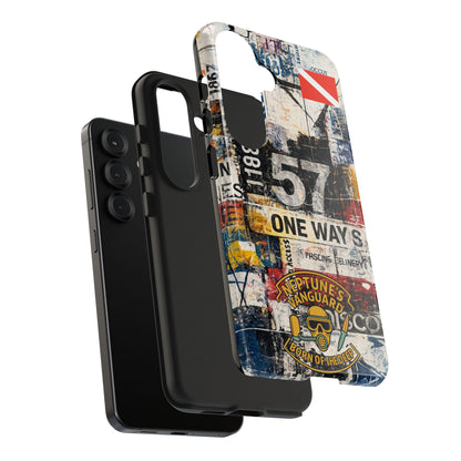 Grunge Street Collage Tough Phone Case