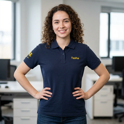 Women’s Cut Embroidered Polo Shirt