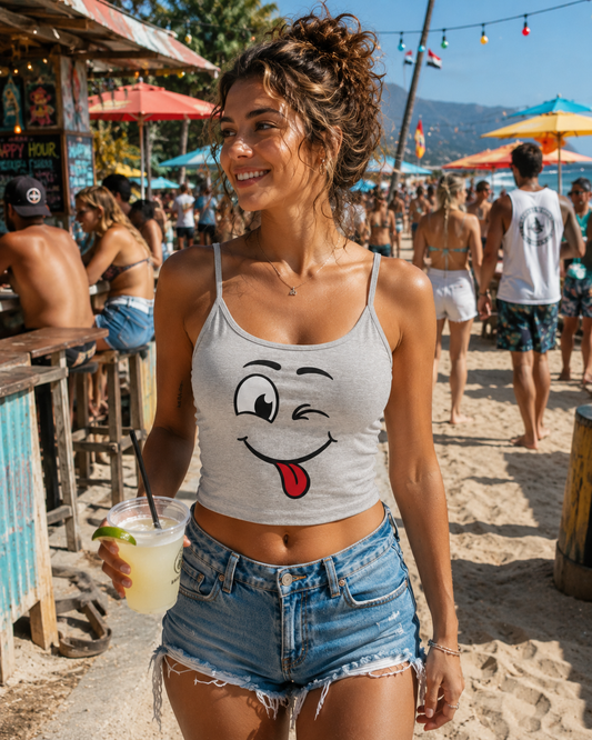 Wink Face Women’s Spaghetti Strap Tank Top