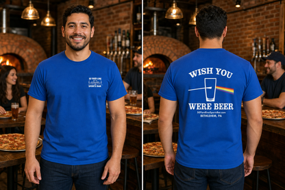 Wish You Were Beer 50 Yard Line Sports Bar T Shirt