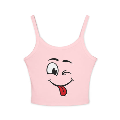 Wink Face Women’s Spaghetti Strap Tank Top