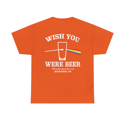 Wish You Were Beer 50 Yard Line Sports Bar T Shirt