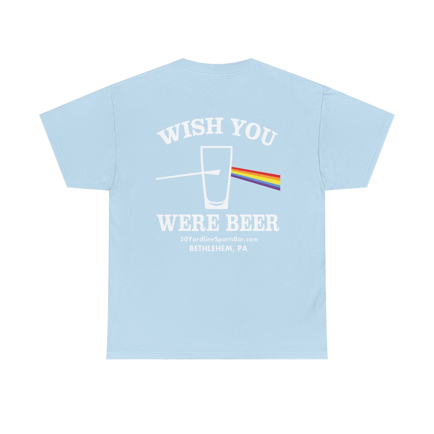 Wish You Were Beer 50 Yard Line Sports Bar T Shirt