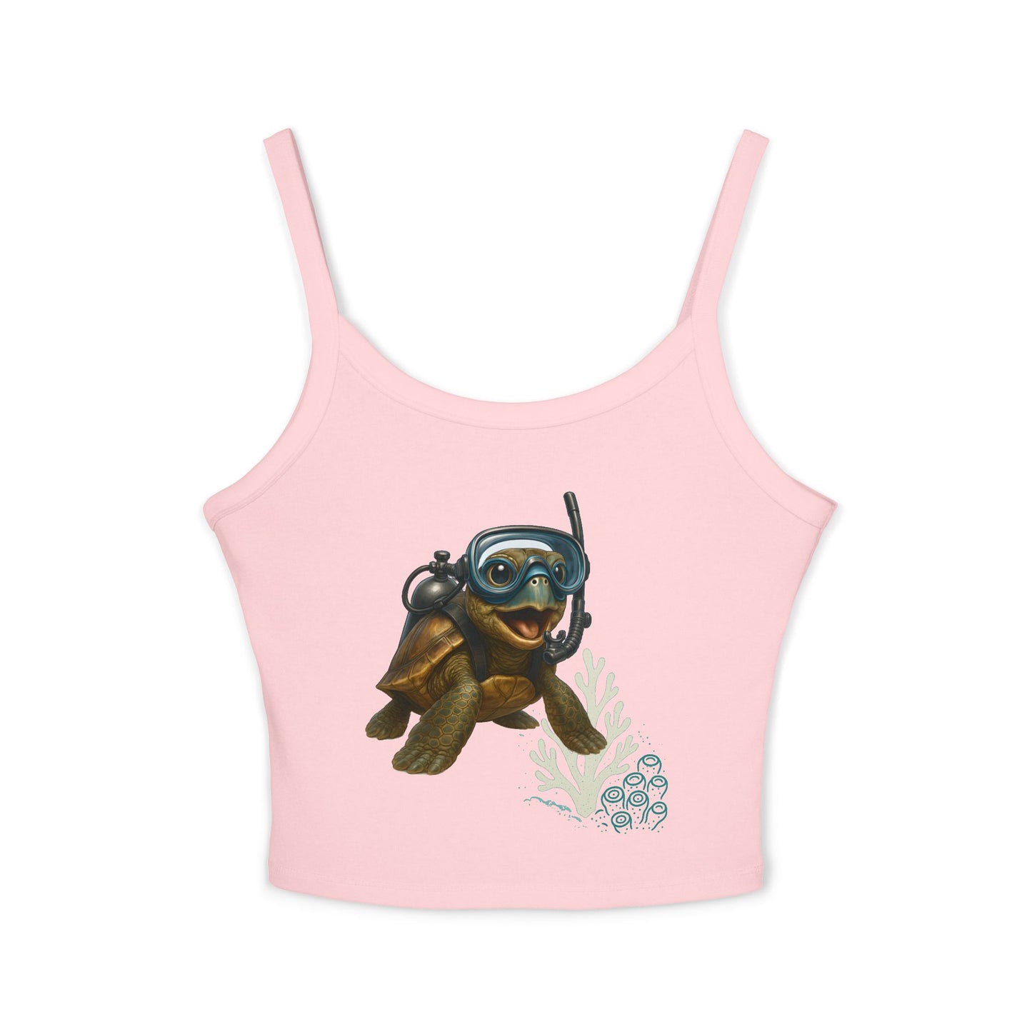 Scuba Turtle Spaghetti Strap Tank