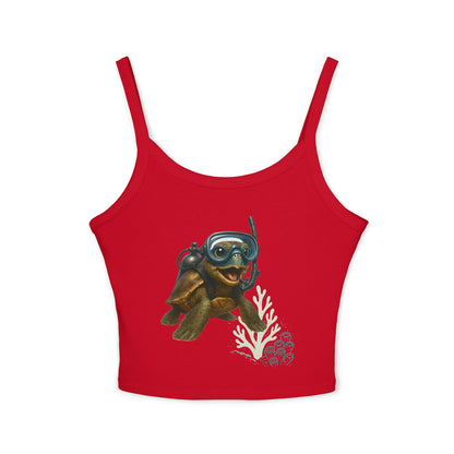 Scuba Turtle Spaghetti Strap Tank