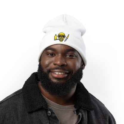 Dive Mask Embroidered Knit Beanie for Adventurers