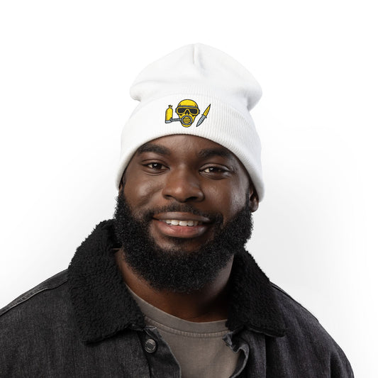 Dive Mask Embroidered Knit Beanie for Adventurers