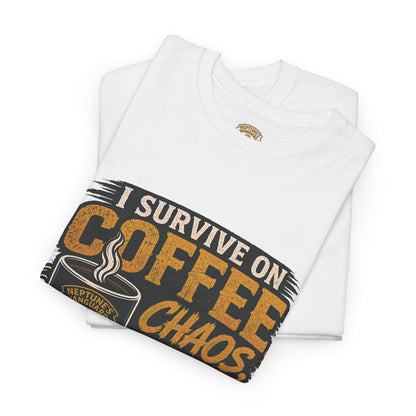 Funny Nitrox Diver T-Shirt | I Survive on Coffee, Chaos, Cuss Words & NX32