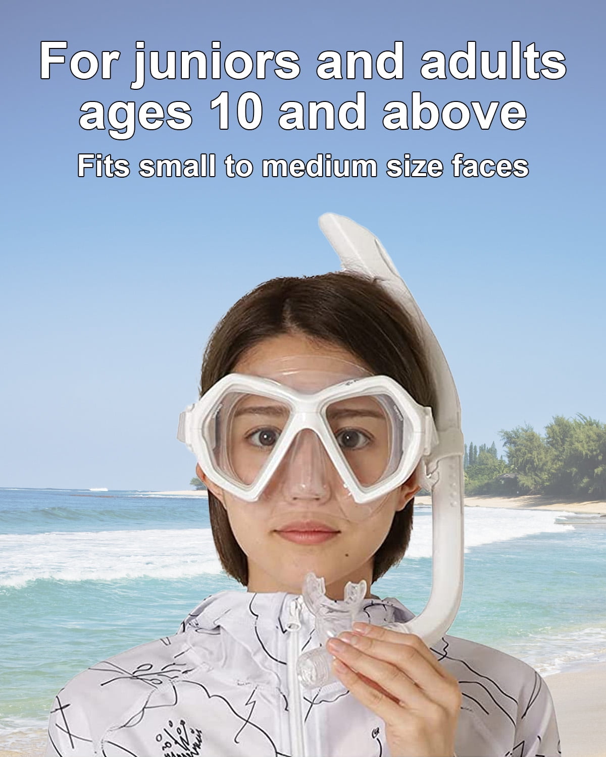 Mask & Snorkel Set, White