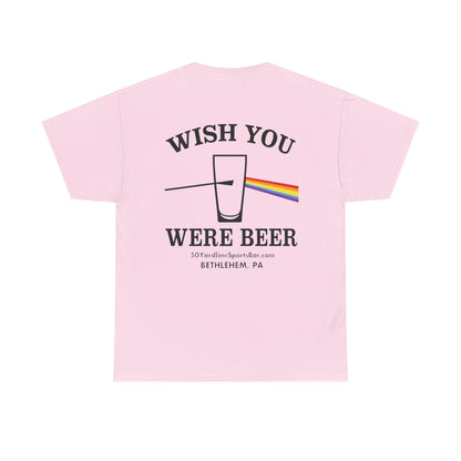 Wish You Were Beer 50 Yard Line Sports Bar T Shirt