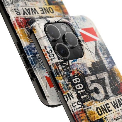 Grunge Street Collage Tough Phone Case