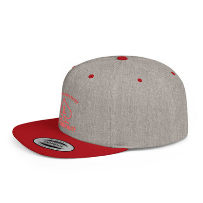 Flat Bill Snapback - 1st Infantry "Red Currakee" Spade Logo Cap